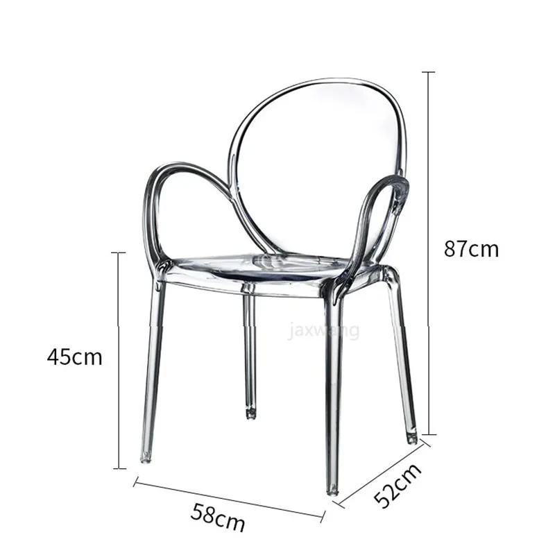 Роскошный Североевропейский прозрачный кофейный столик обеденный стул офисный