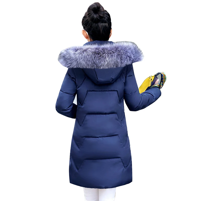 Женская зимняя куртка с капюшоном теплая куртка-пуховик больших размеров S-6XL