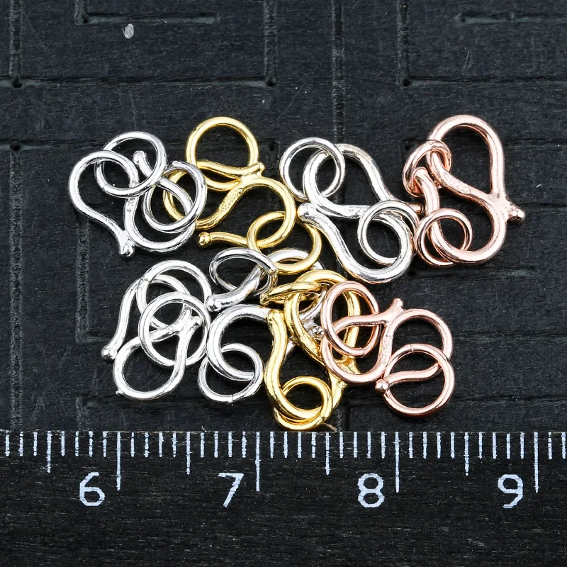 100% 925 Sterling Silver S Clasp Hooks With Rings Bracelets Necklace Connector Buckle Clasps DIY Fancy Jewelry Making Findings | Украшения