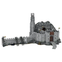 moc architecture series helms deep ucs scale fortress of war world famous medieval castle building blocks diy kidsassembly toy