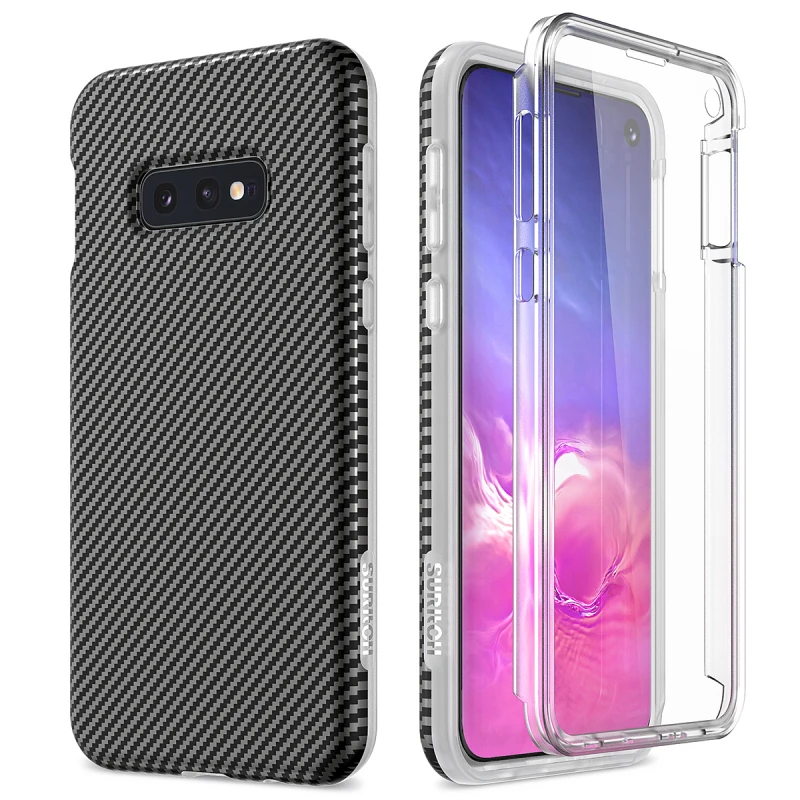 Мраморный чехол для samsung Galaxy A50 S10e, противоударный бампер, мягкий чехол, Встроенный протектор экрана для S10 Note 9 10 plus, чехол - Цвет: Черный