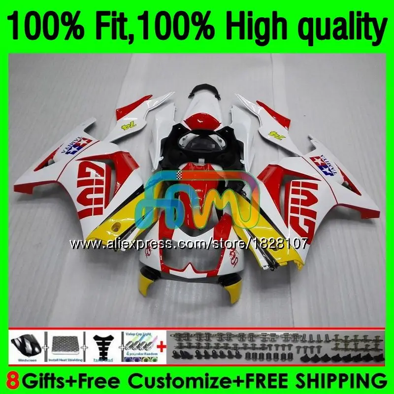 

OEM For KAWASAKI ZX-250R EX-250 EX250 ZX 250R 2BS.79 EX 250 ZX250R 08 09 10 11 12 2008 Red yellow 2009 2010 2011 2012 Fairing