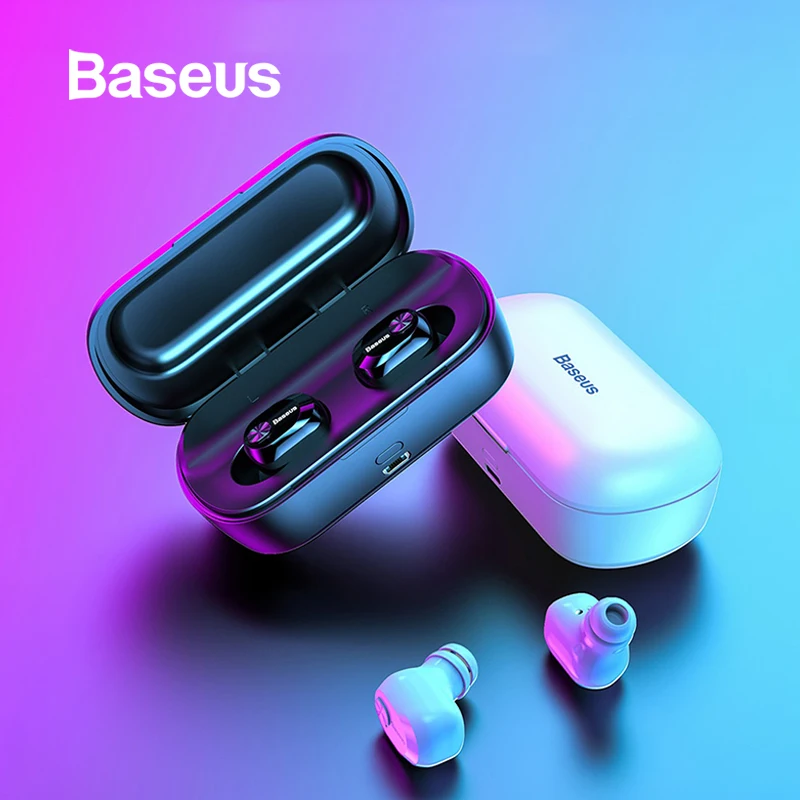 Baseus W01 TWS Bluetooth наушники беспроводные наушники Bluetooth 5,0 стерео Бас Беспроводные наушники с HD микрофоном для телефона