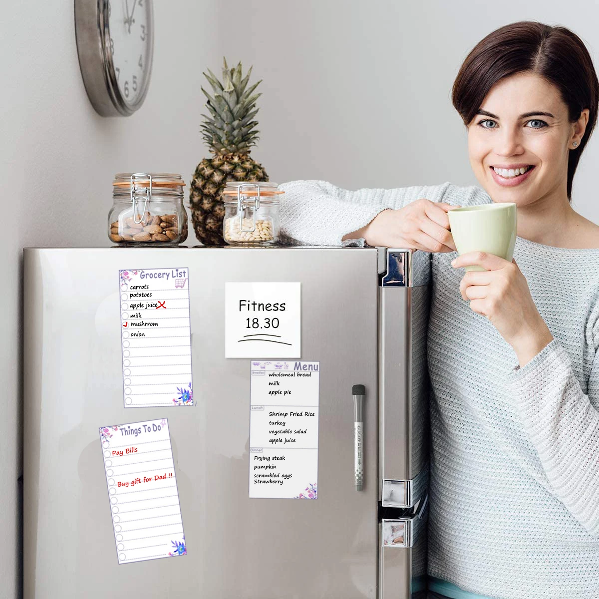 Магнитная доска для напоминаний о холодильнике 2 шт. | Дом и сад