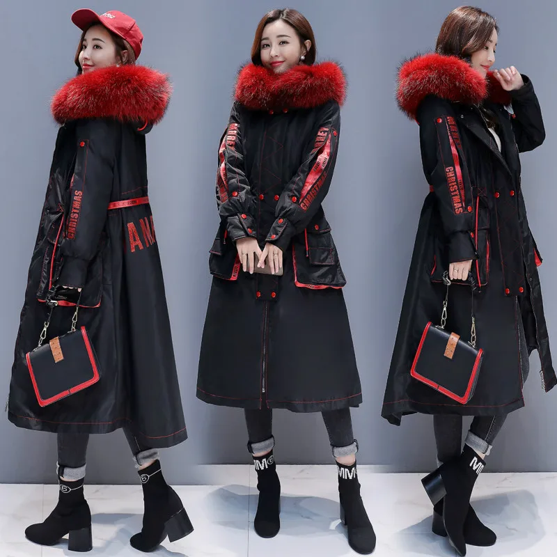 Factory Direct Quality Winter Jacket Women's Fur Collar Hooded Parker Coat New Fashion Down Jacket Long Warm Women's Jacket winter coat jacket 2019 winter new warm women s parker coat slim hooded fur collar waterproof thick warm winter coat
