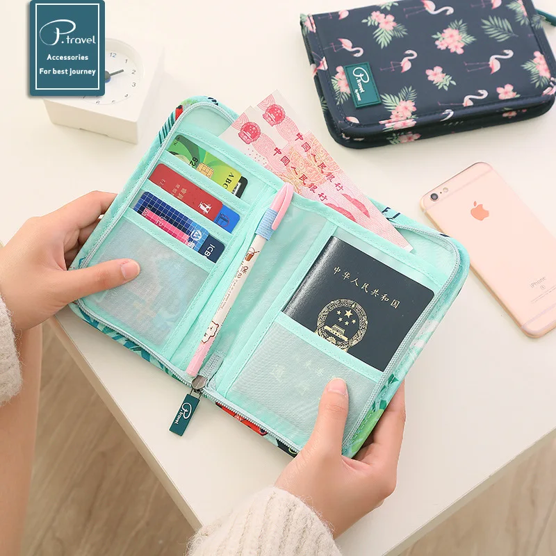 Папка для паспорта короткий водонепроницаемый дорожный держатель карт с