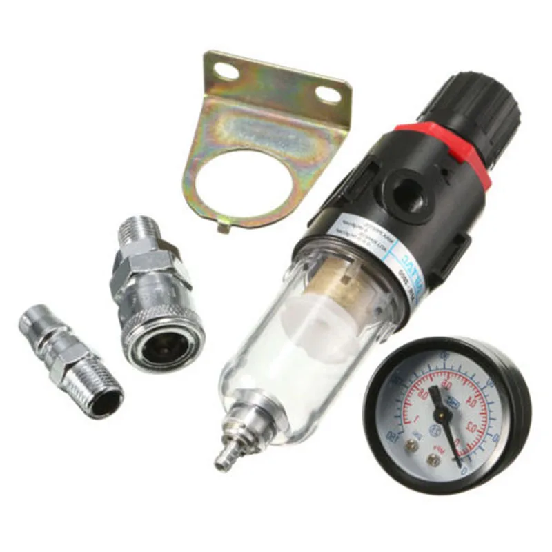 

Air Compressor Oil Lubricator Water Separator Trap Filter Regulator Gauge #