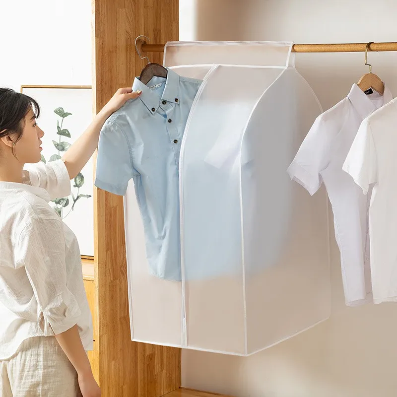 

Clothing Dust Cover Thickened 3D PEVA Coat Hanging Bag Transparent Clothing Dust Cover
