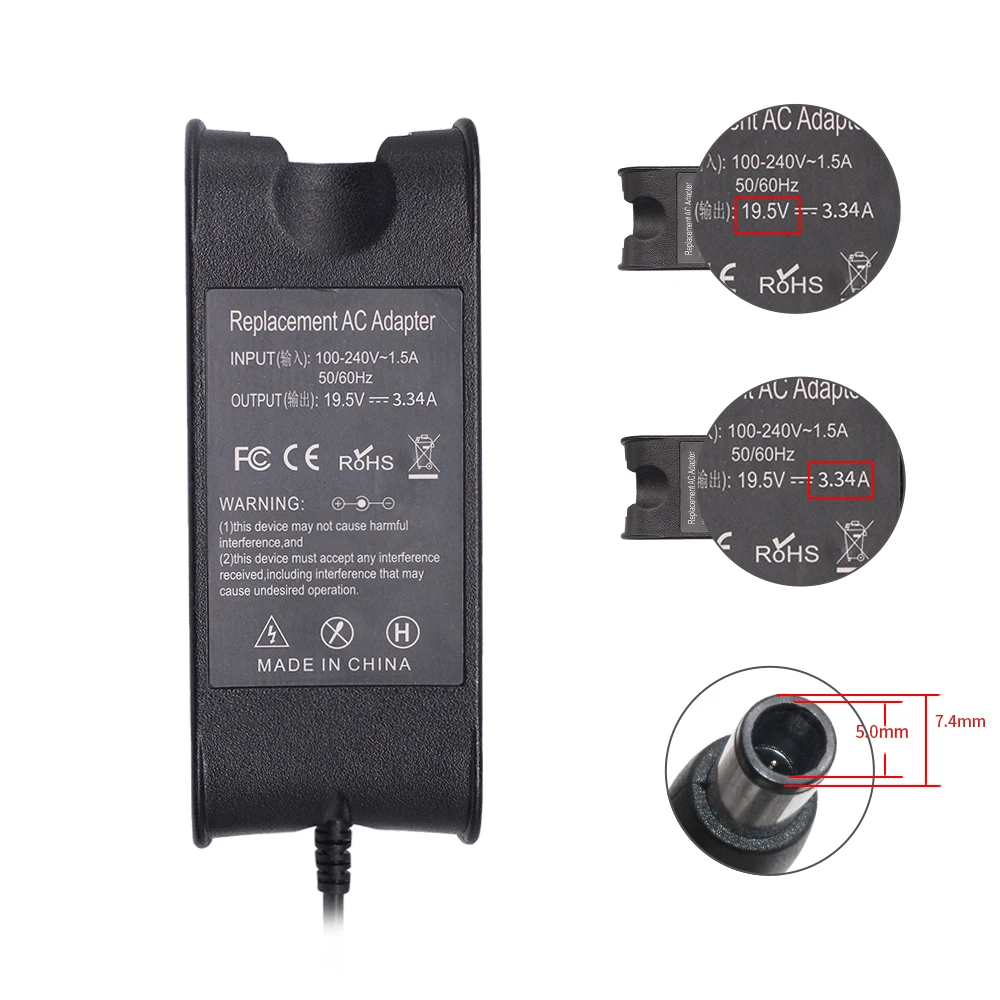 Адаптер переменного тока 65 Вт зарядное устройство для ноутбука Dell inspiron N5110 N5010 N7110