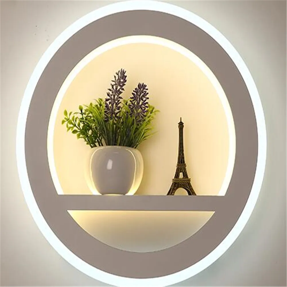 

LED Wall Lamp Dimmable 2.4G Remote Control Modern Bedroom Living Room Decoration Lighting Wall Light With Flower And Tower 29W