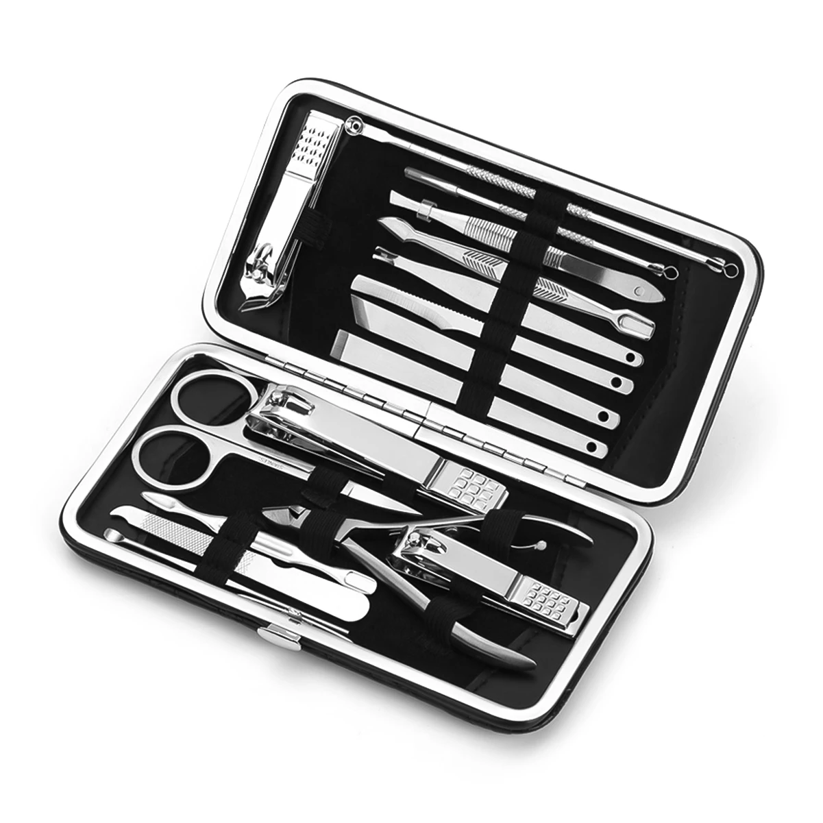 

1set Of 16pcs Pedicure / Manicure Tool Stainless Stell Nail Clippers Cleaner Cuticle Women Nail Art Set Feet Manicure Tool