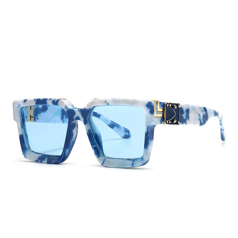 

Fashion Vintage Luxury Brand Designer Oversized Square Sunglasses Women Men Shield Big Frame Travel Sun Glasses Mirror Shades