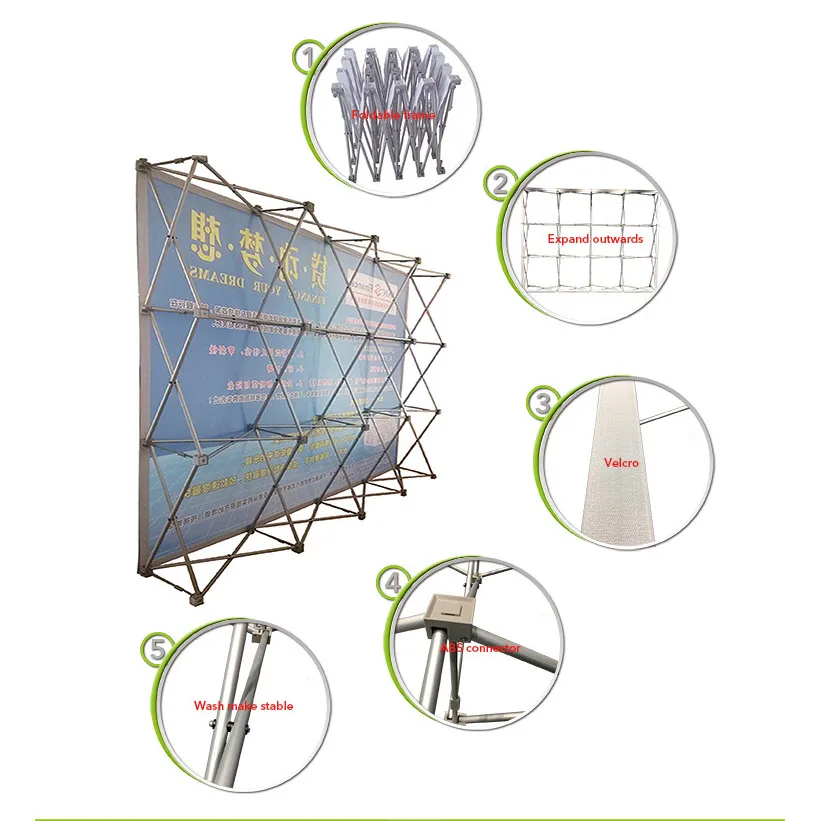 Алюминиевый цветочный Настенный Складной стенд рамка для свадебных фонов прямой
