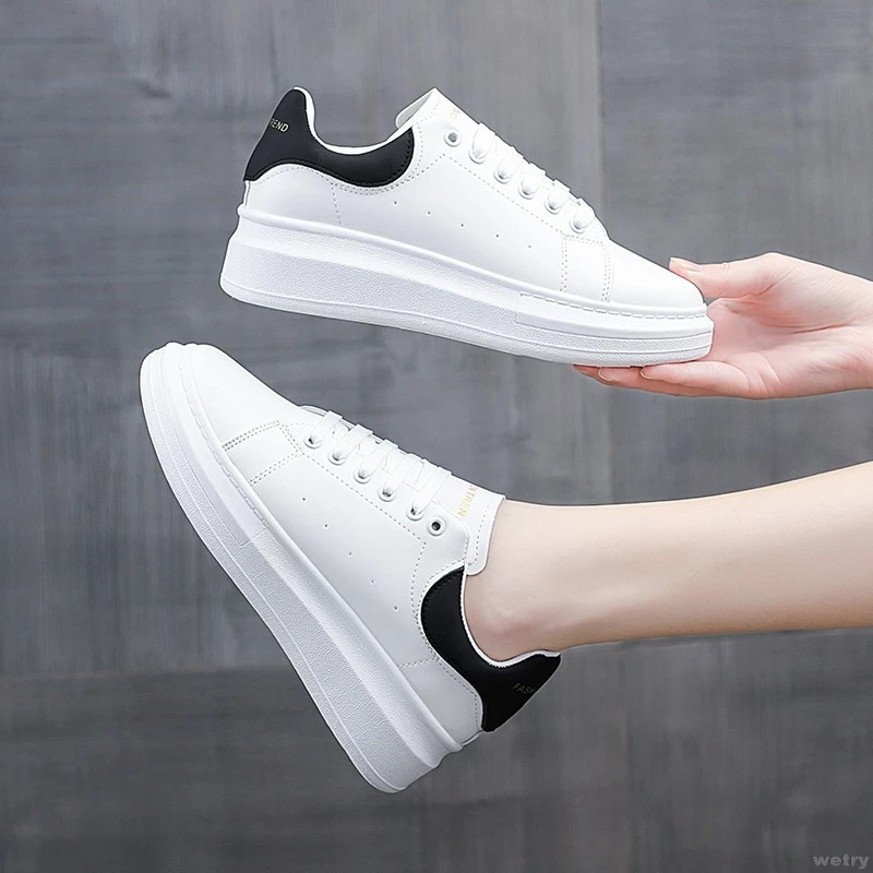 

2020 Spring and Autumn New Designer Wedges White Shoes Female Platform Sneakers Women Tenis Feminino Casual Female Shoes Woman