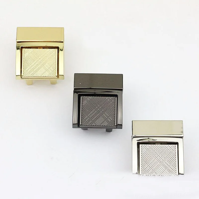 20Pcs 39x35mm Rectangle Handbags Turn Lock Hardware Accessories Metal Twist Lock Buckle Switch Lock Latch Padlock for Bag Lock