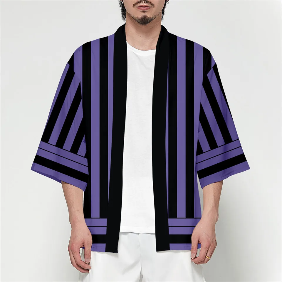 Demon Slayer Kimetsu no Yaiba 3D полный принт японского Аниме кимоно Haori Yukata Косплей Женщины/Мужчины Лето Повседневная крутая уличная одежда