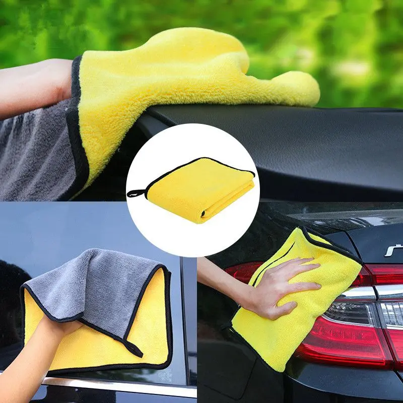 

UEESHOP Microfiber Auto Wash Towel Car Cleaning Drying Cloth Hemming Car Care Cloth Detailing Car Wash Towel 30x30/40/60CM New A