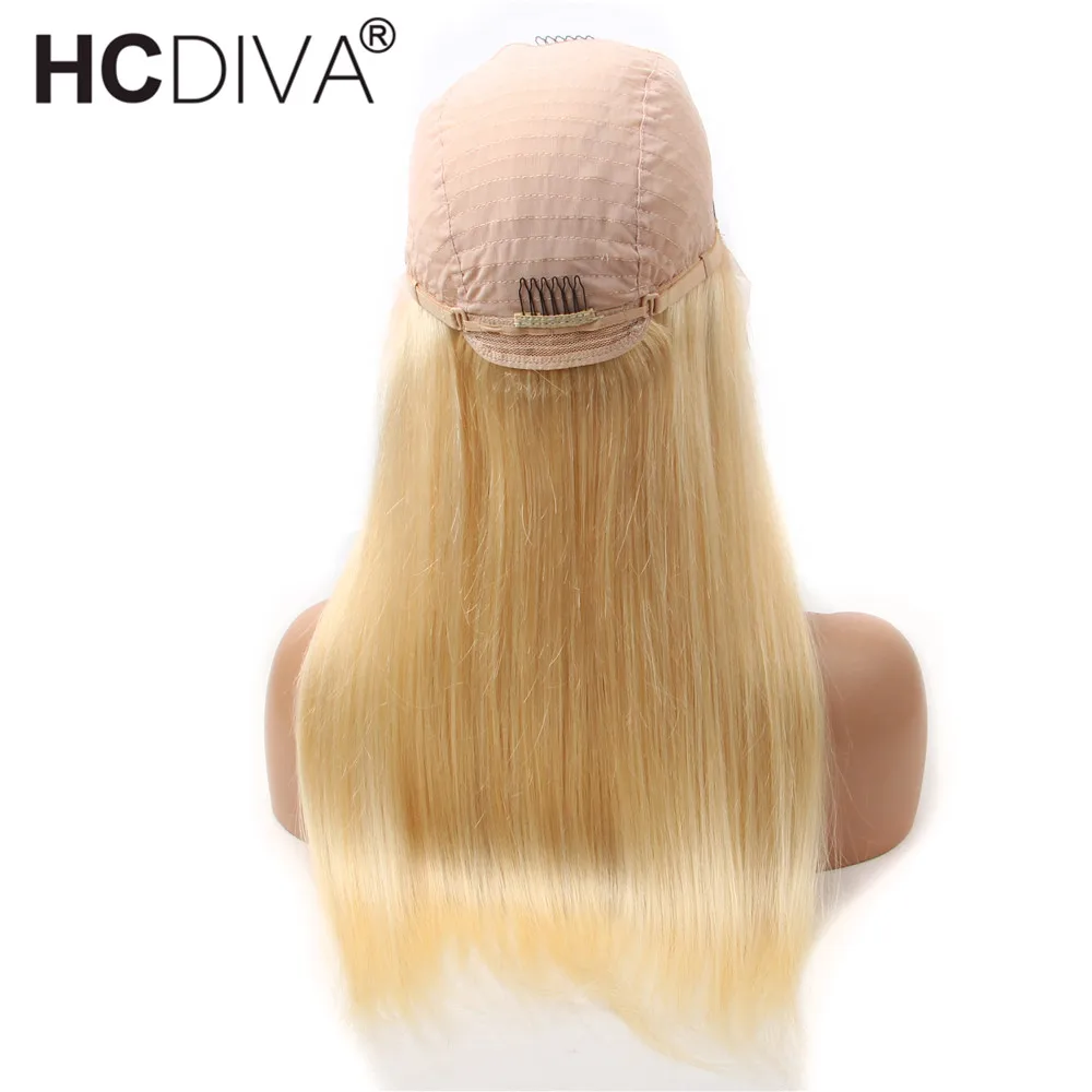 Парик из светлых человеческих волос 613 парик средней части на сетке с эффектом