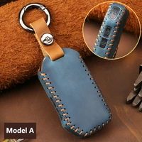 leather key case remote cover for kia stinger sportage ceed rio 3 optima cerato sorento picanto chain holder car accessories new