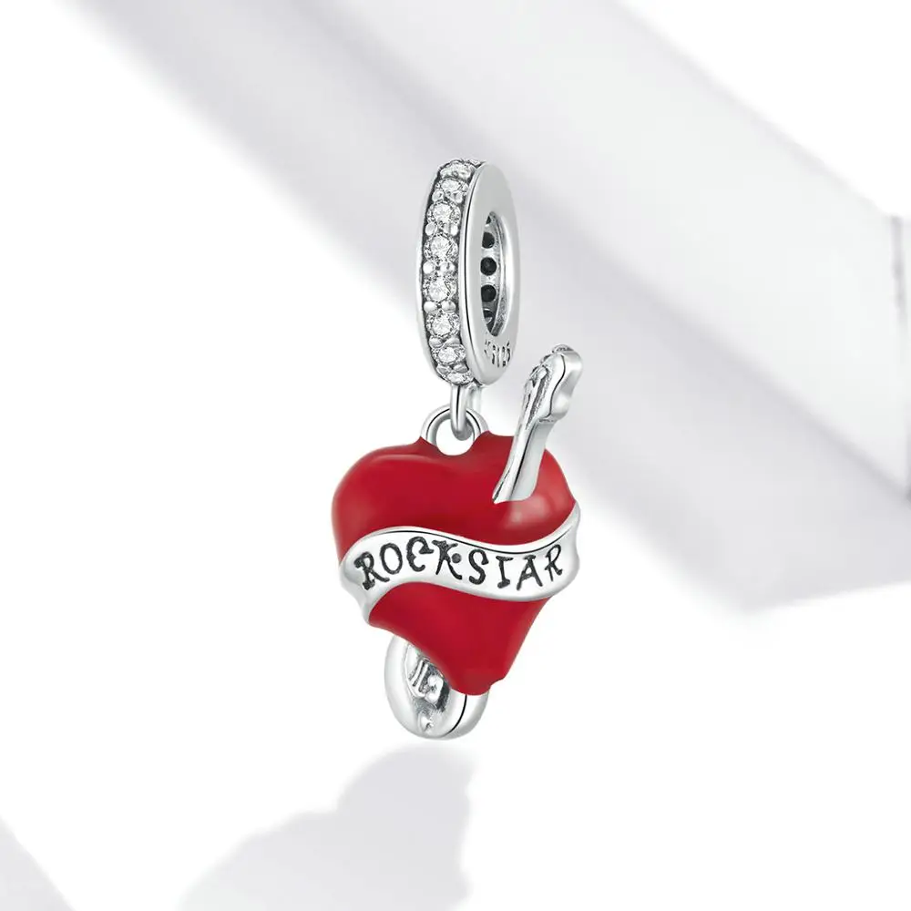 Подвеска серебряная 925 оригинальная гитара хип-хоп енот бульдог медведь с