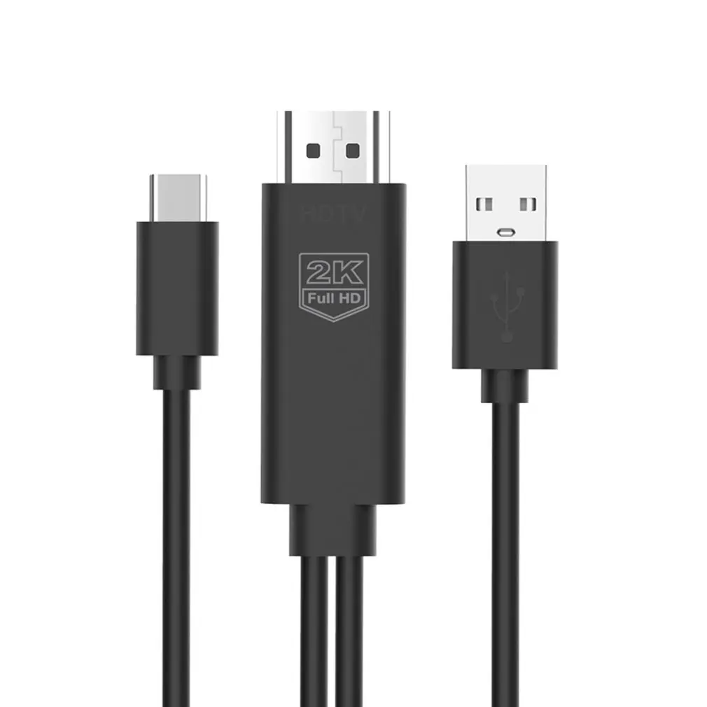 

USB-C Type C To HDMI-compatible Cable Transfer Line High Definition Video Audio Adapter Cable for projector Mobile Phone