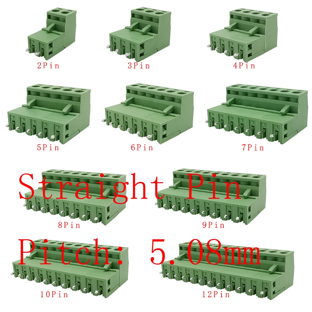 5 пар 2EDG 08 мм шаг PCB Винтовые клеммные колодки кабельный разъем 2/3/4/5/6/7/8/9/10P