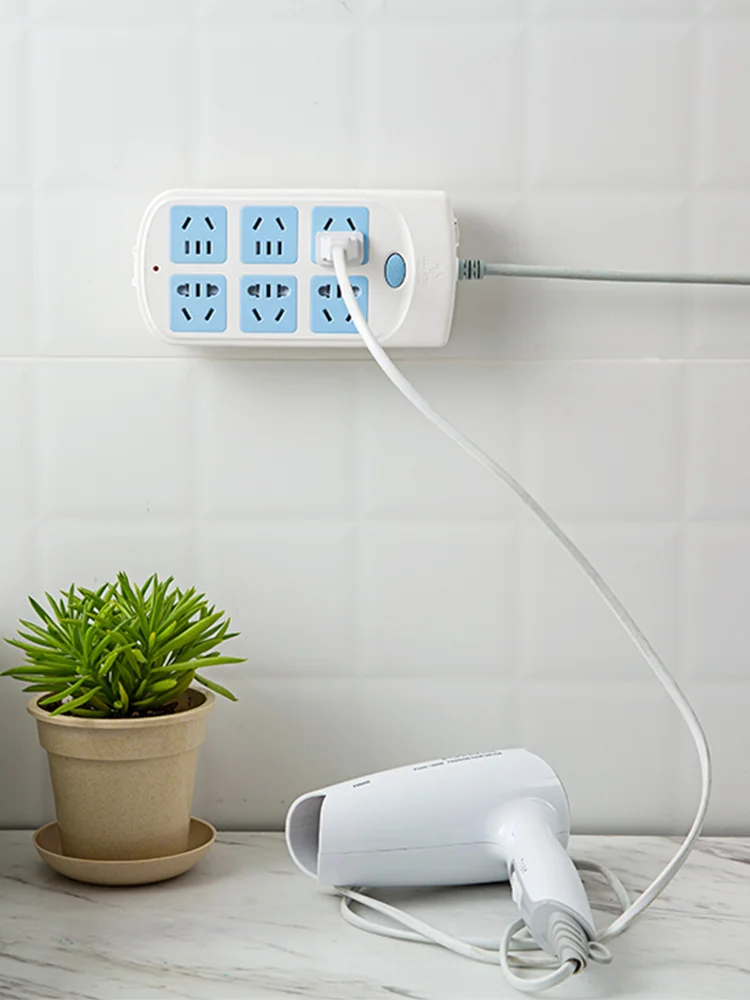 

Plug socket holder wall-mounted storage wire artifact-free router rack