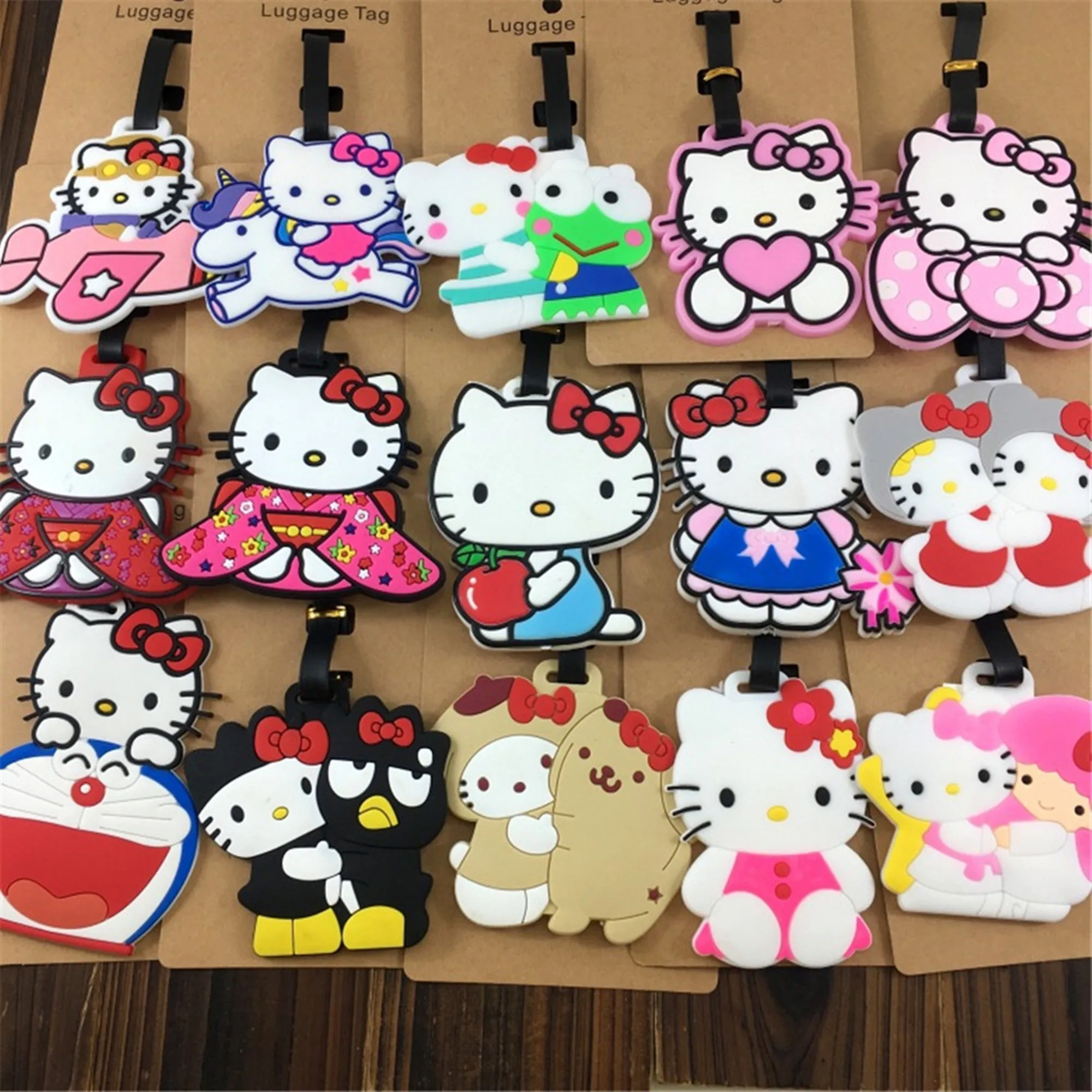 Дорожные аксессуары Kawaii Hello Kitty бирка для багажа мультяшный силикагелевый