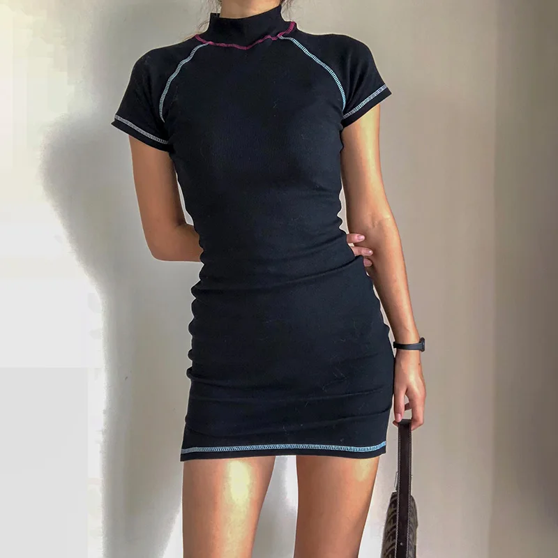 Платье-футболка MRMT женское с коротким рукавом Брендовое приталенное однотонное