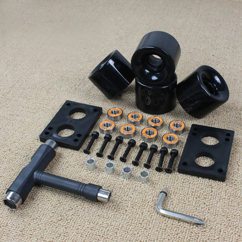 

New 60mm Skateboard Wheels Set ABEC-9 Bearing 29mm Hardware 3mm Riserpad With Gift T Tools Finger Skateboard Free Shipping