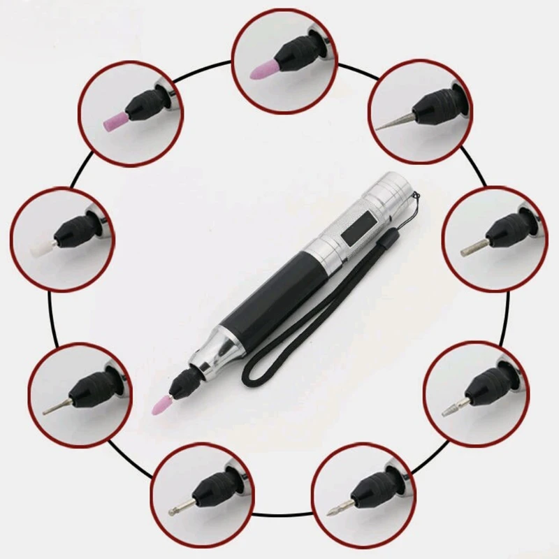 

Portable Jewelry Engraving Pen Rechargeable Electric Carving Polishing Pen Kit 85LF