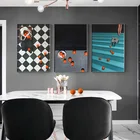 Современная картина из оранжевого и гранатового холста, плакаты и печать, минималистичные настенные картины для гостиной, спальни, коридора, Декор