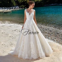lace appliqued wedding dresses sleeveless scoop neck beach vintage bridal gown pluse size robe de soir%c3%a9e de mariage %d0%bf%d0%bb%d0%b0%d1%82%d1%8c%d0%b5