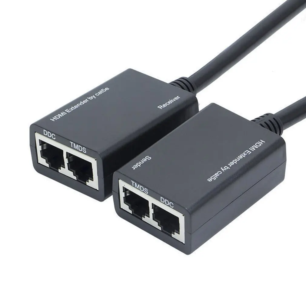 Practical HDMI Over RJ45 CAT5e CAT6 LAN Ethernet Balun Extender Repeater Up to 100ft 1080P High Performance | Электроника
