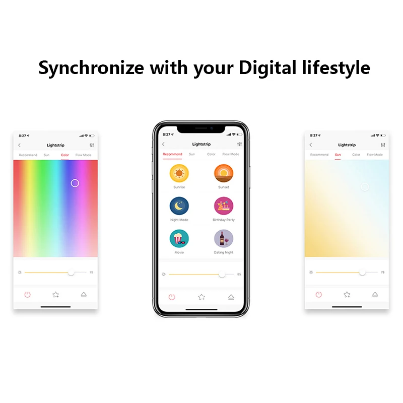 Светодиодная лента Yeelight 1S и Plus удлинитель RGB управление через приложение