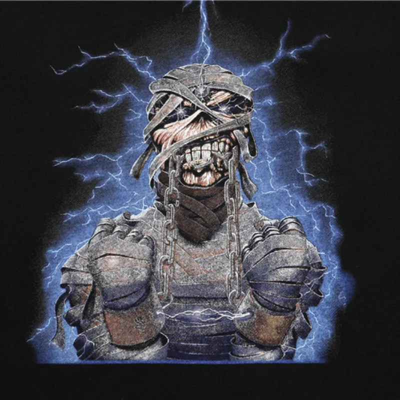 

Electric Skull Printed Long Sleeve T Shirts Men Hip Hop Punk Streetwear Fashion Cotton Loose Oversized TShirt Hipster Clothing