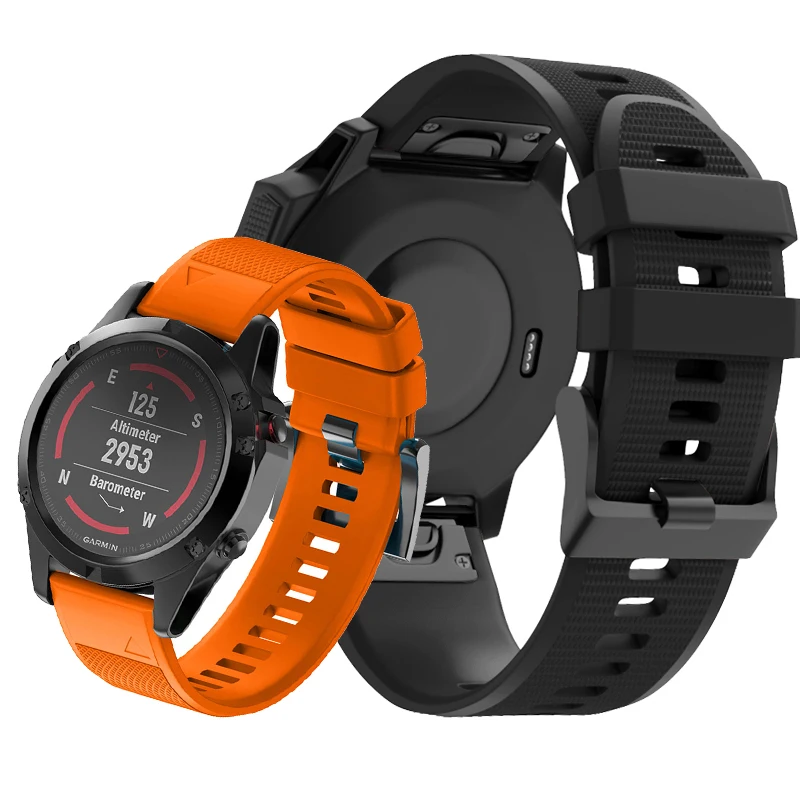 Спортивный силиконовый ремешок для часов Garmin Fenix 5X PLUS 3 3HR аксессуары умных замена