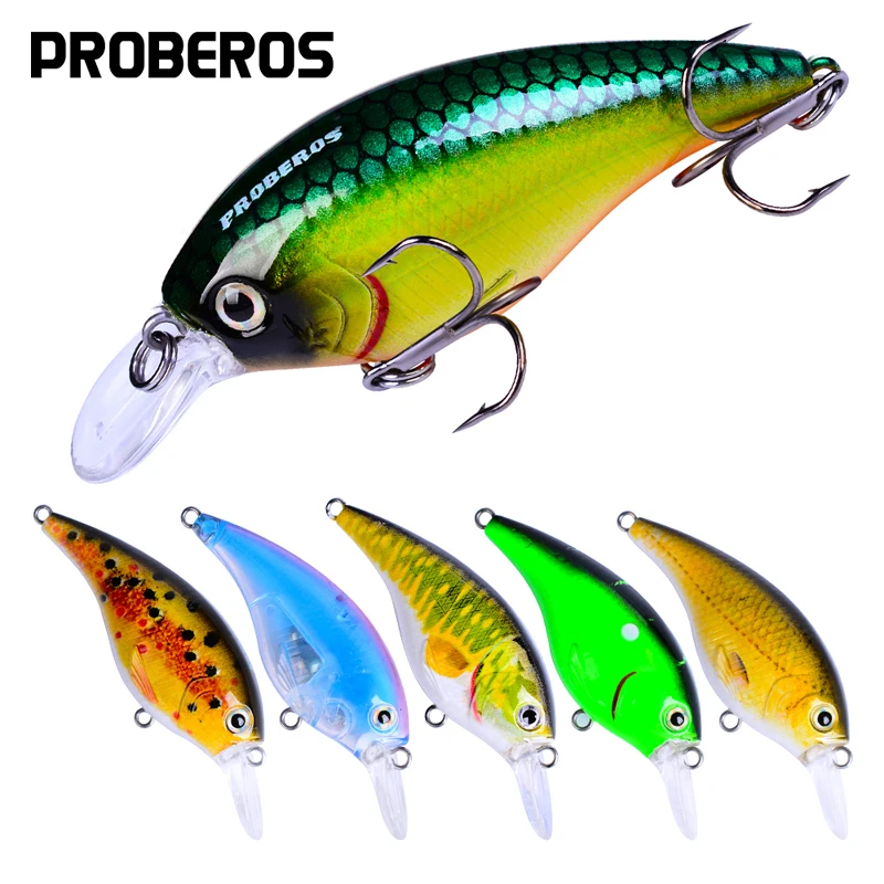 PROBEROS 6 шт./лот рыболовные приманки 3 дюйма 7 см в виде гольяна 10 г кренковые жесткие