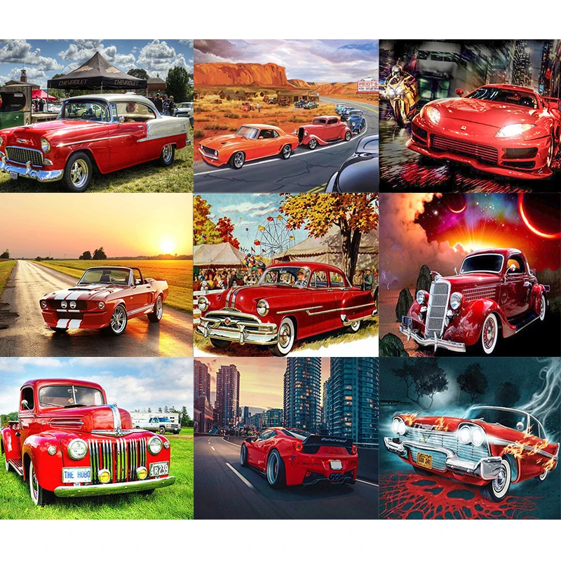 

Diamond Painting 5D Diamonds DIY Car Cross Stitch Full Drill Embroidery Colorful Handmade Home Room Wall Decor