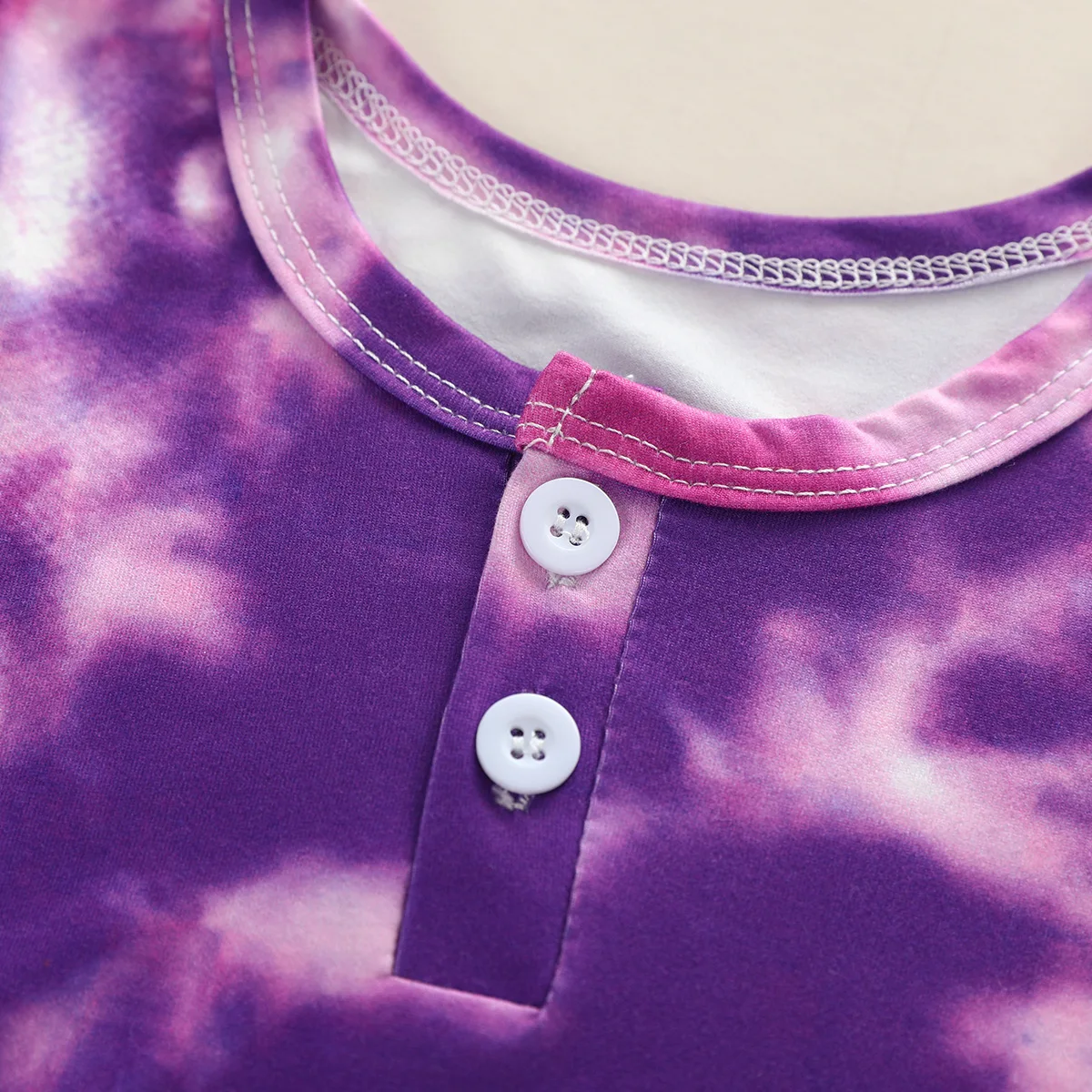 Для маленьких девочек тай дай в рубчик одежда установленная полным рукавом и