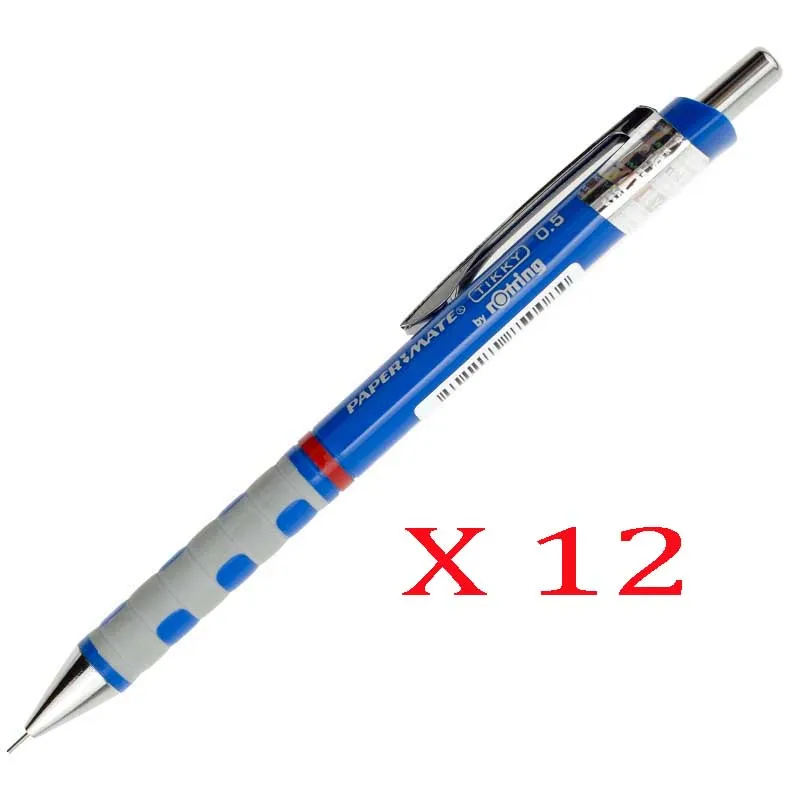 12pcs blue pen Geman rOtring 0,5 мм TIKKY автоматические механические карандаши для заправки HB 2B школьные офисные принадлежности для художника наброски - Цвет: 12pcs blue pen