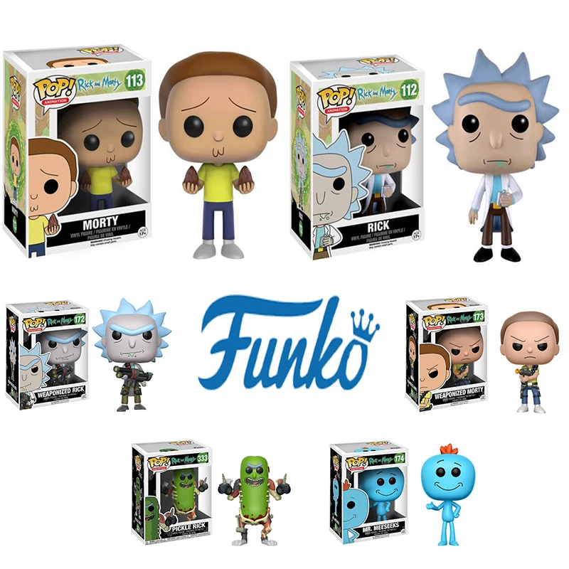 Funko POP Рик и Морти Огуречный пистолет лазер cannon 10 см Фигурки игрушки виниловые куклы для коллекции Аниме фигурки