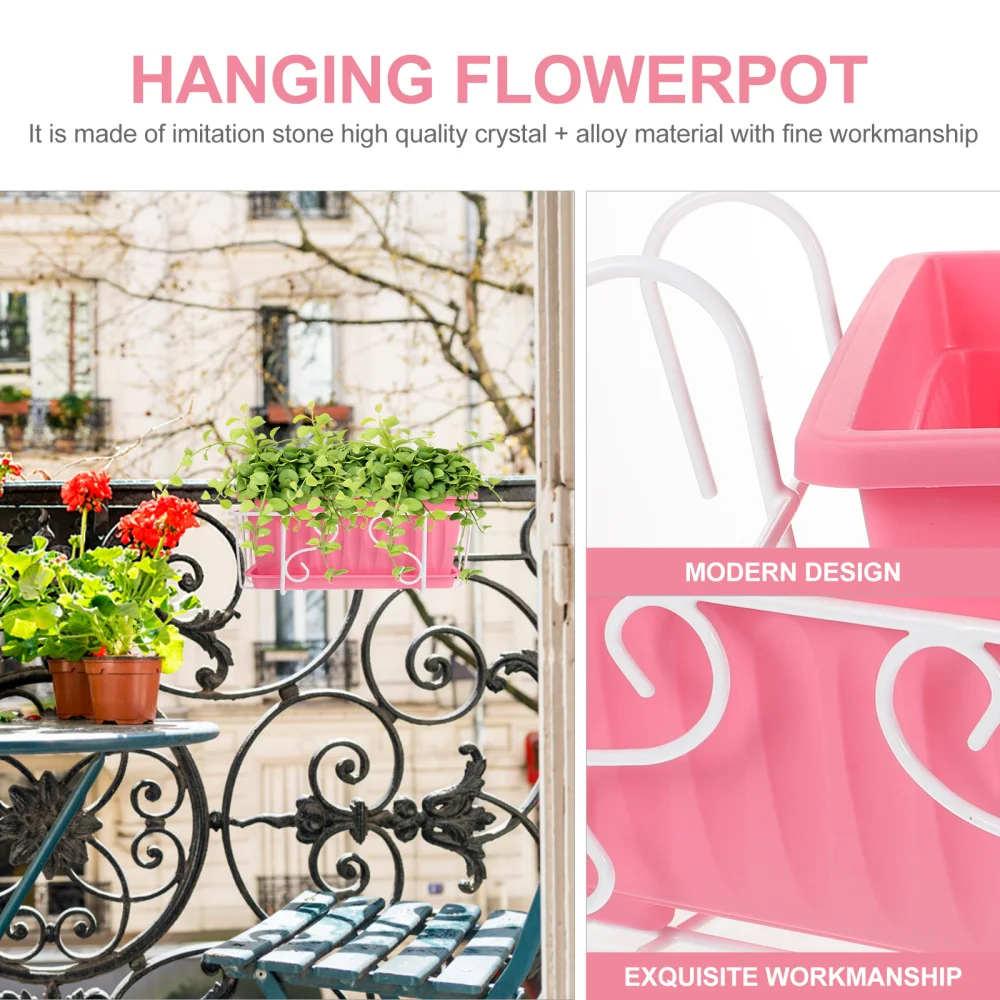 

1 Set Rectangular Flowerpot Tray Flowerpot Decorative Flower Container for Home