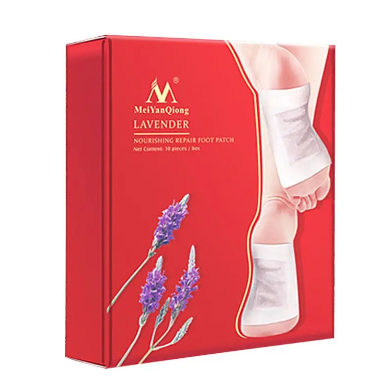 

20Pcs/Lot Lavender Detox Foot Patches Pads Nourishing Repair Improve Sleep Bamboo Vinegar With Adhesive Plaster Toxins Cleansing