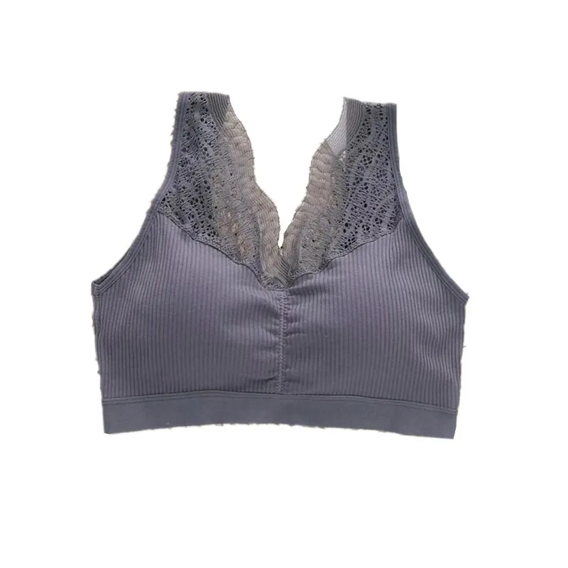 

New Simple and Breathable Seamless Underwear Female Thick Mould Wireless Girl Student Sports Vest Ty