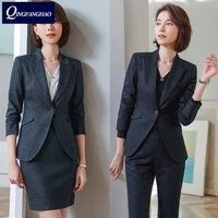high quality womens blazer and pants or skirt set business suit ladies work wear coat