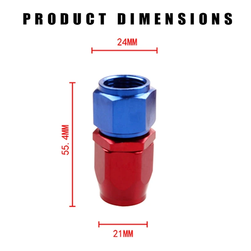 

Automobile Refitting An8 Oil Cooled Joint 0 Degree An-8 Straight Flow Invisible 2-color Hose Connection 1PC