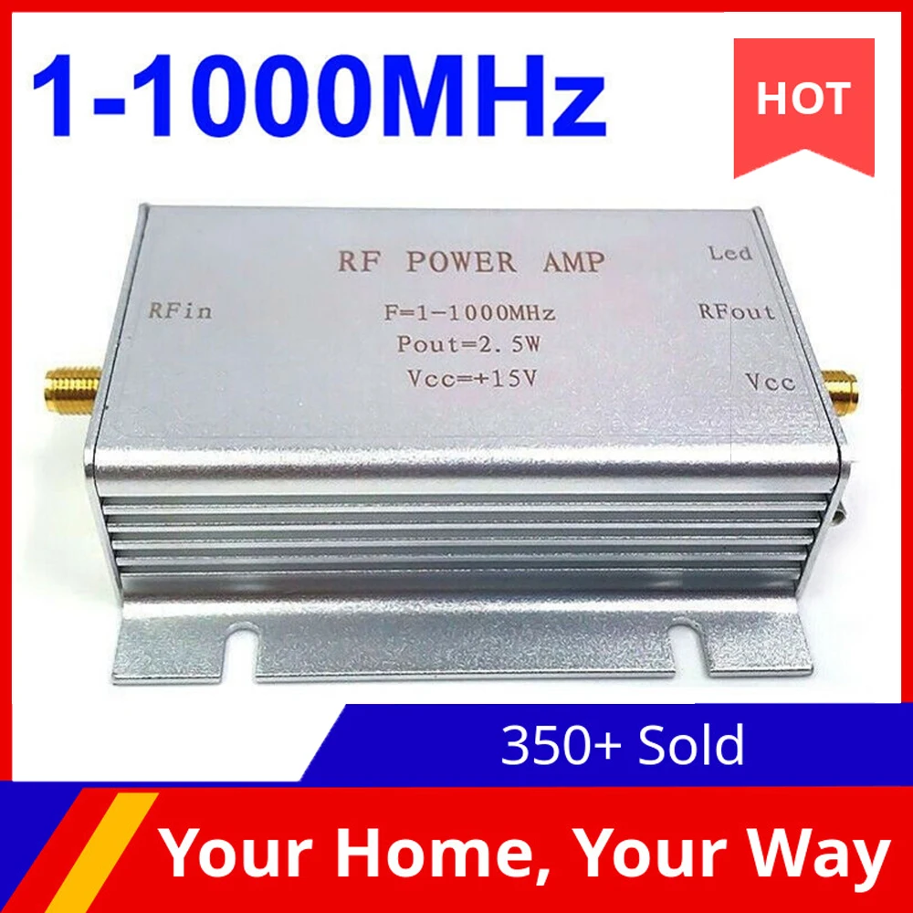 1-1000Mhz 2 5 W Rf усилитель мощности для Hf fm-передатчика Vhf Uhf Ham Радио широкополосный