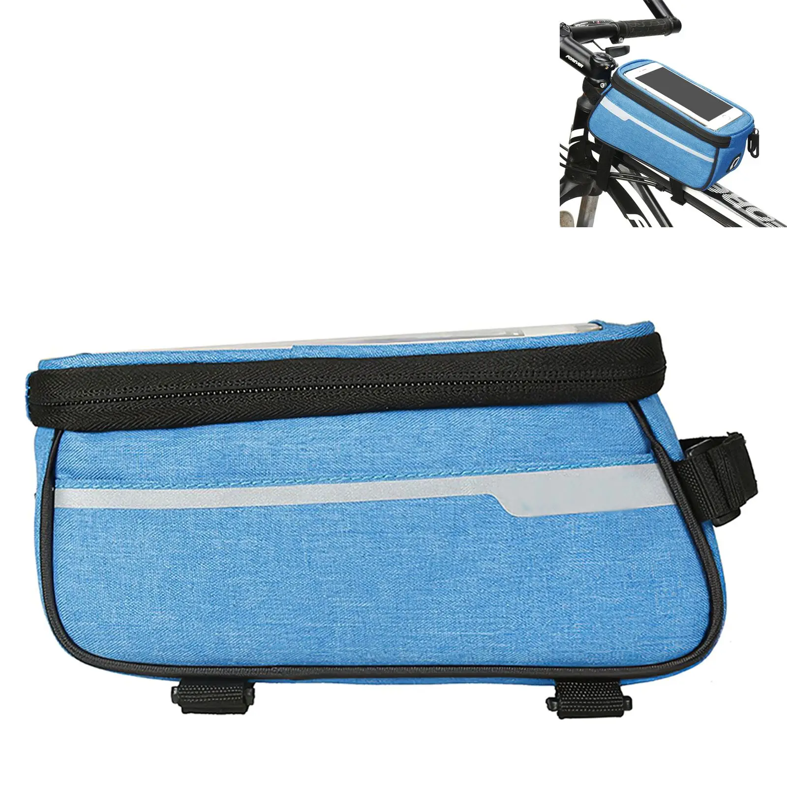 

Bicycle Phone Bag Waterproof MTB Road Bike Large Capacity Front Frame Bag Bicycle Touch Screen Phone Bag Bike Accessories