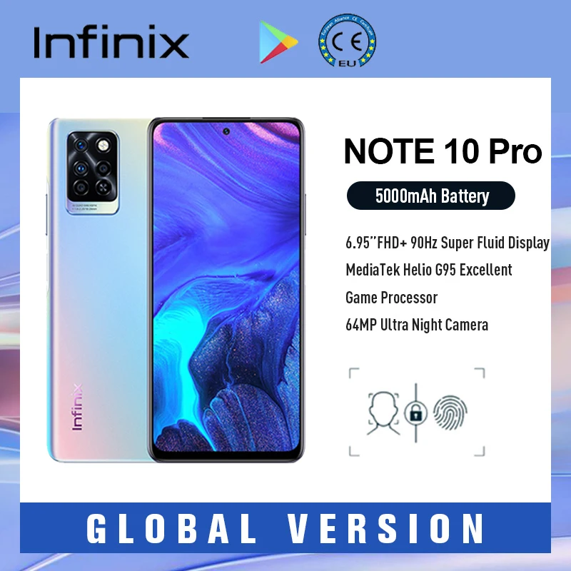 Смартфон Infinix Note 10 Pro NFC 33 Вт Helio G95 6 95 дюйма 90 Гц|Смартфоны| |